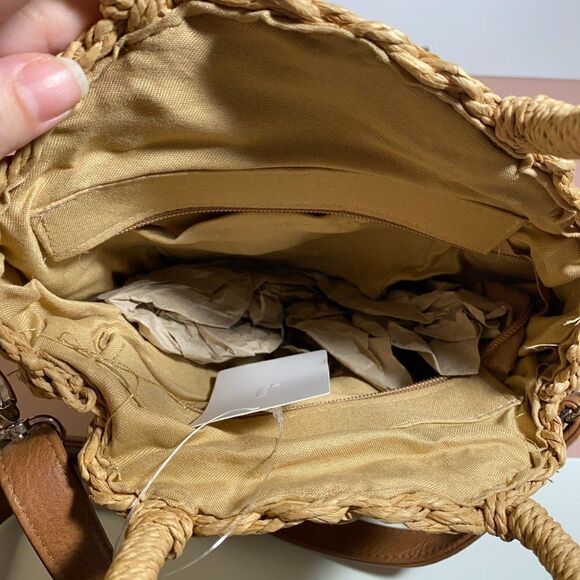 Woven Straw Circle Handbag Detachable Strap‎ - Picture 3 of 3